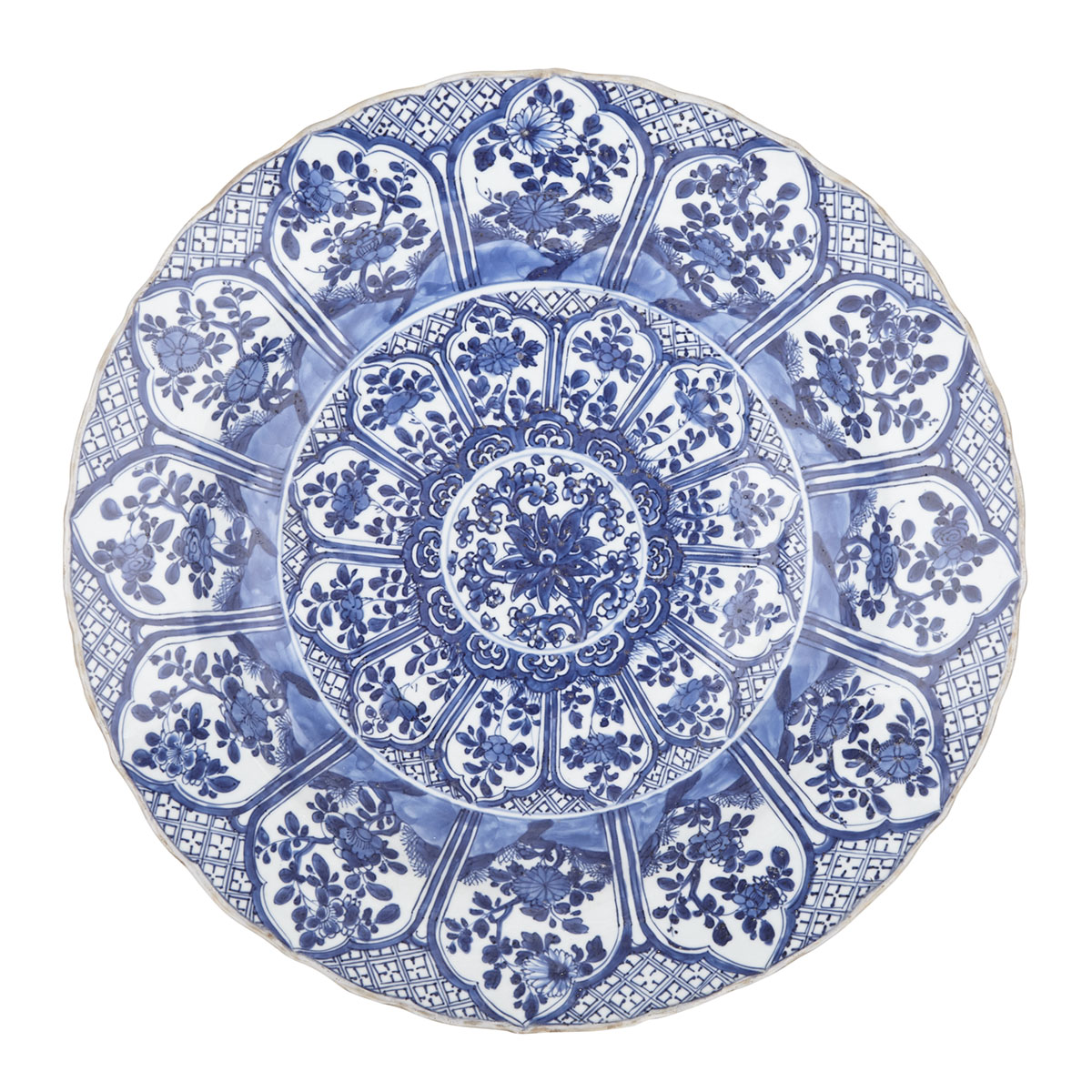 A Large Blue and White Charger, Mark and of Kangxi Period (1662-1722)