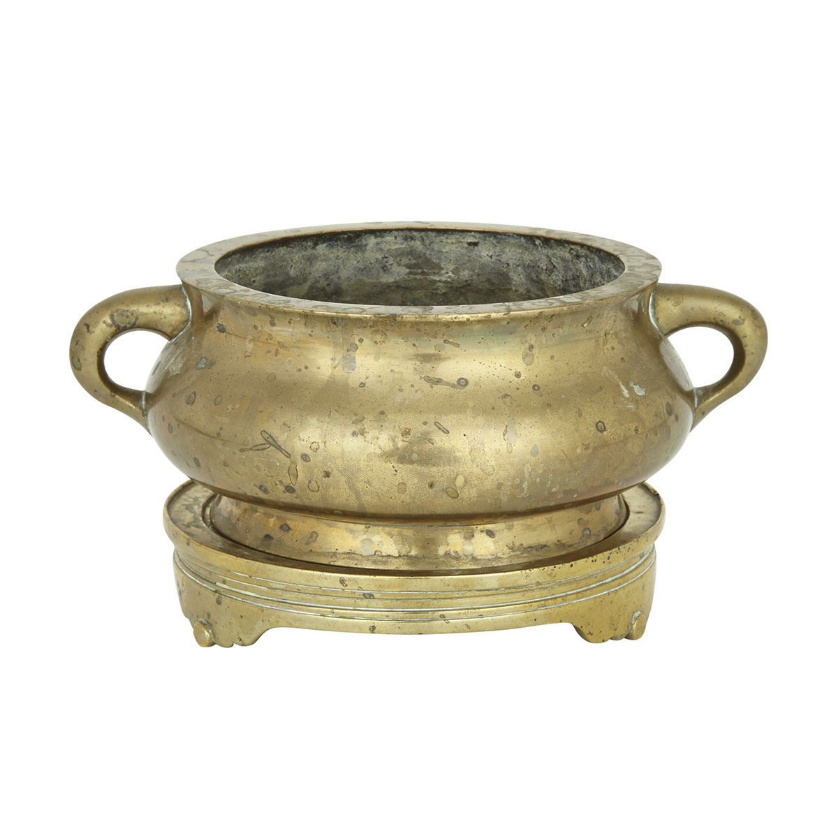 Bronze Censer with Fitted Stand, 19th Century or Earlier