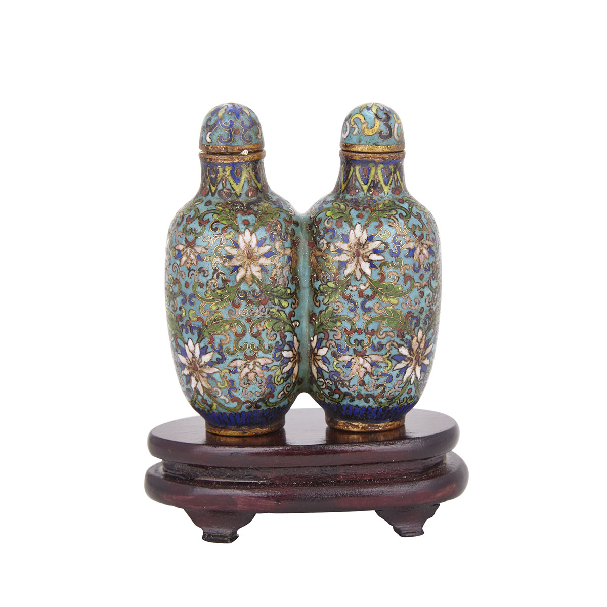 A Cloisonné ‘Double Vase’ Snuff Bottle, Late 19th Century