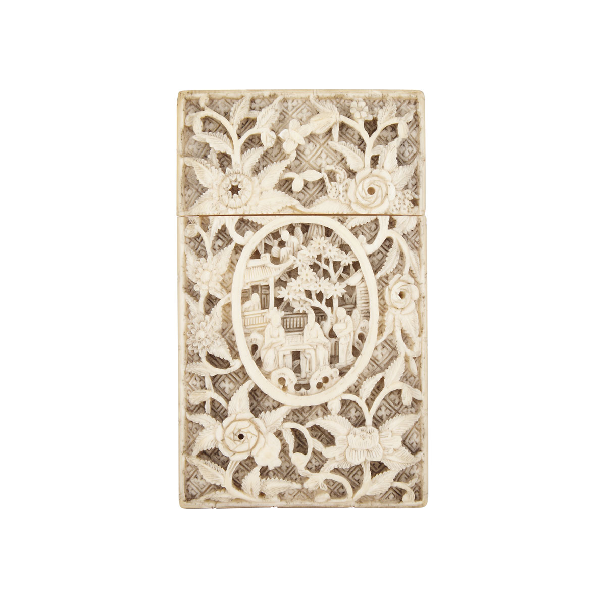 Carved Ivory Card Case, Early 20th Century