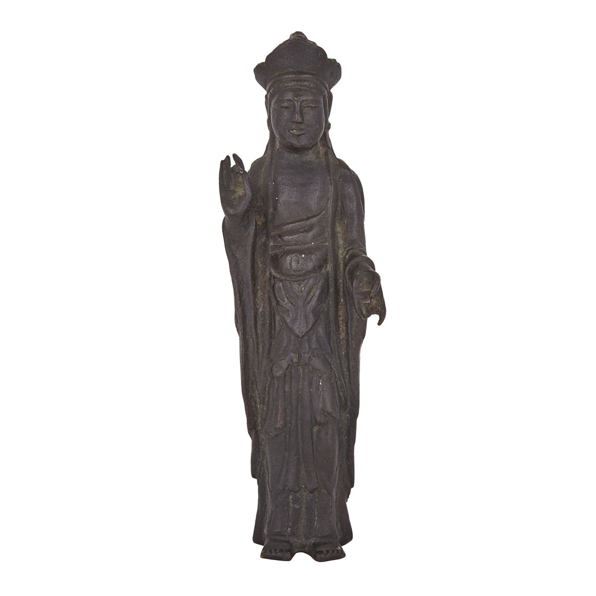 A Bronze Figure of a Standing Bodhisattva Maitreya, Goryeo, Second Half of the 11th Century or Later