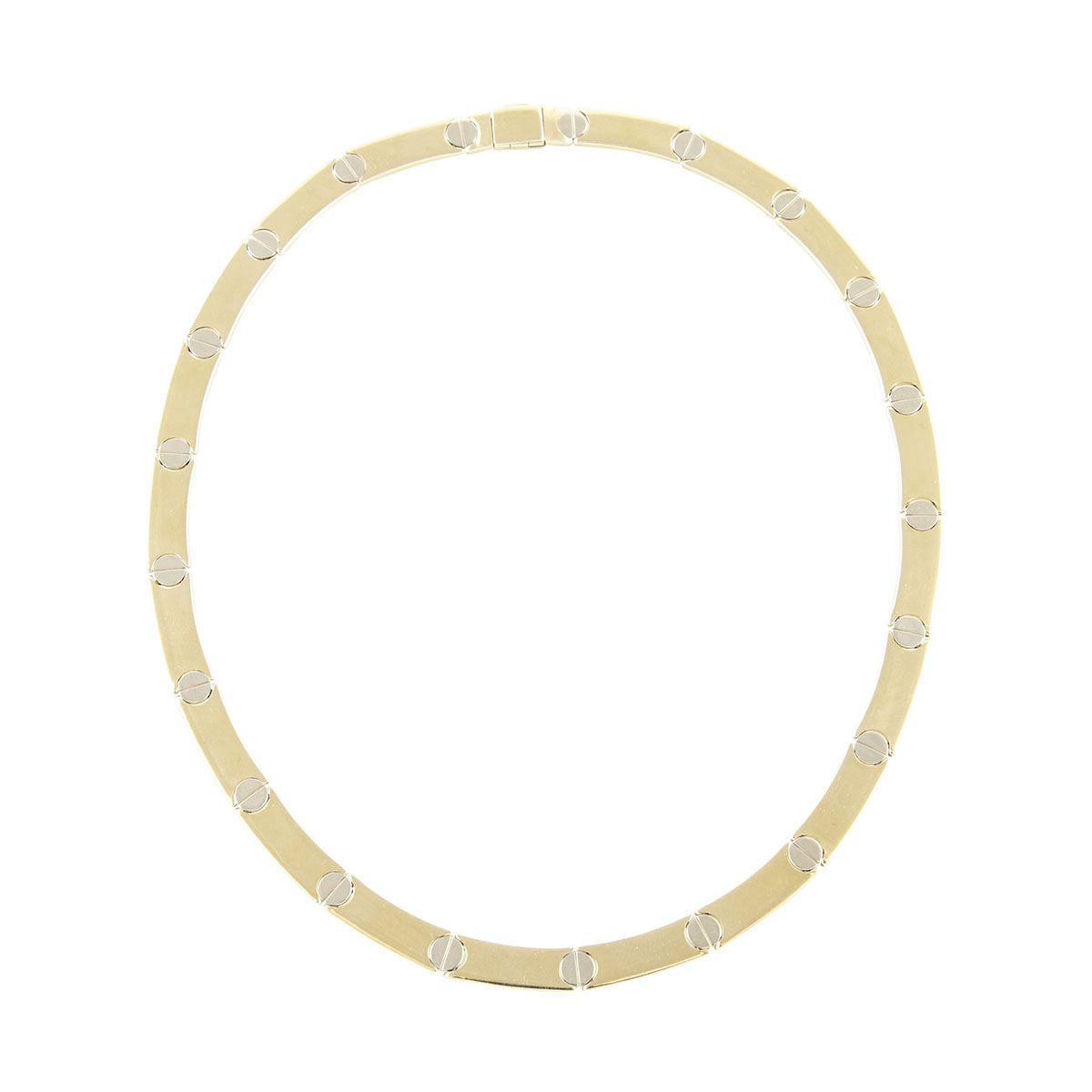 Faro Italian 14k Yellow And White Gold Necklace