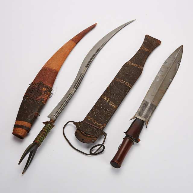 Fang Short Sword, Gabon, Central Africa together with a unidentified African Short sword