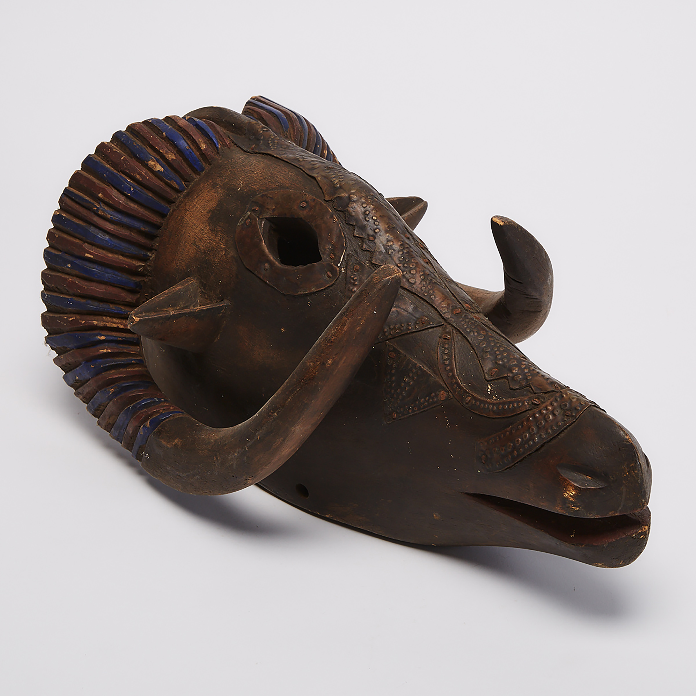 Ram Mask, possibly Baule, West Africa