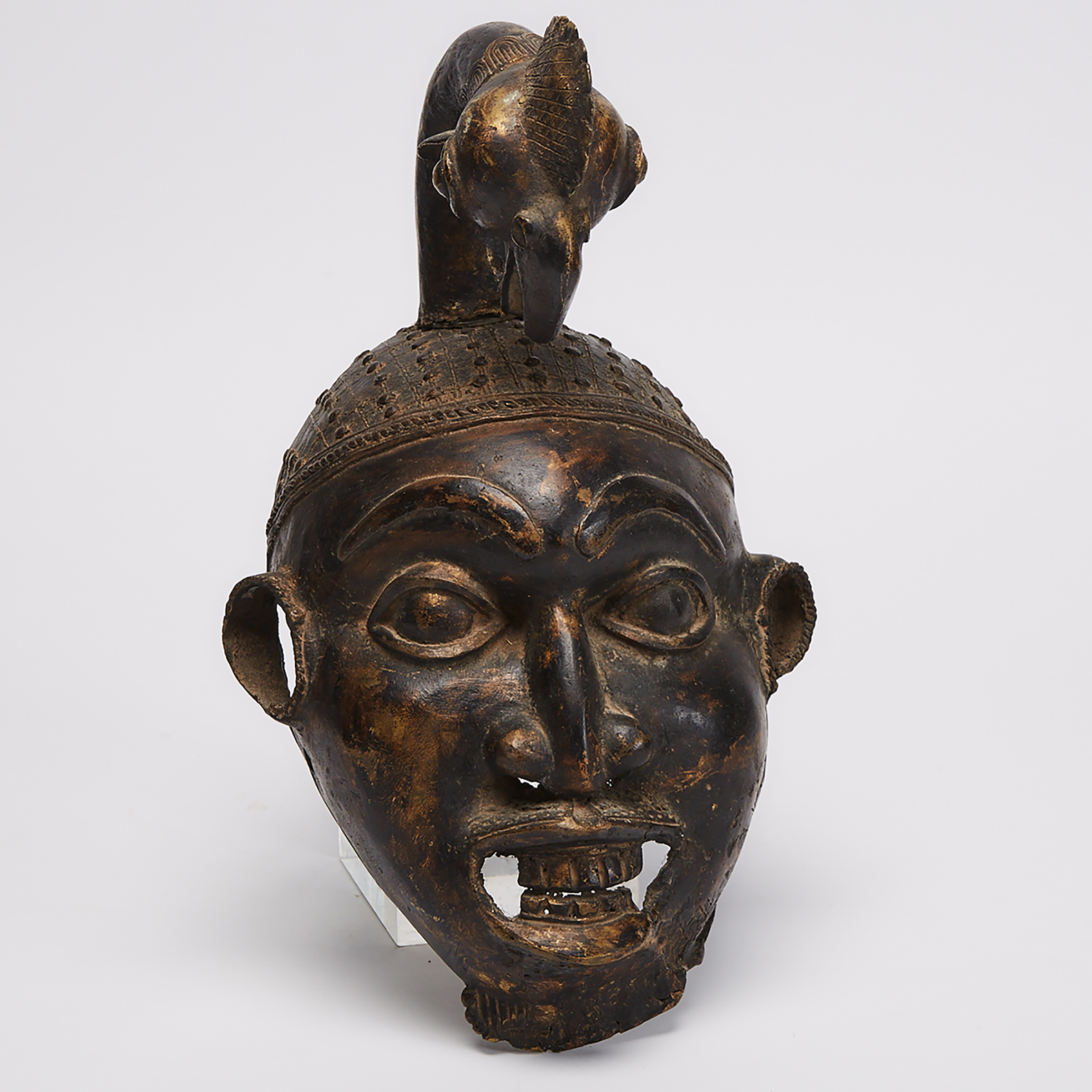 Bronze Mask with Rooster Surmount, Africa