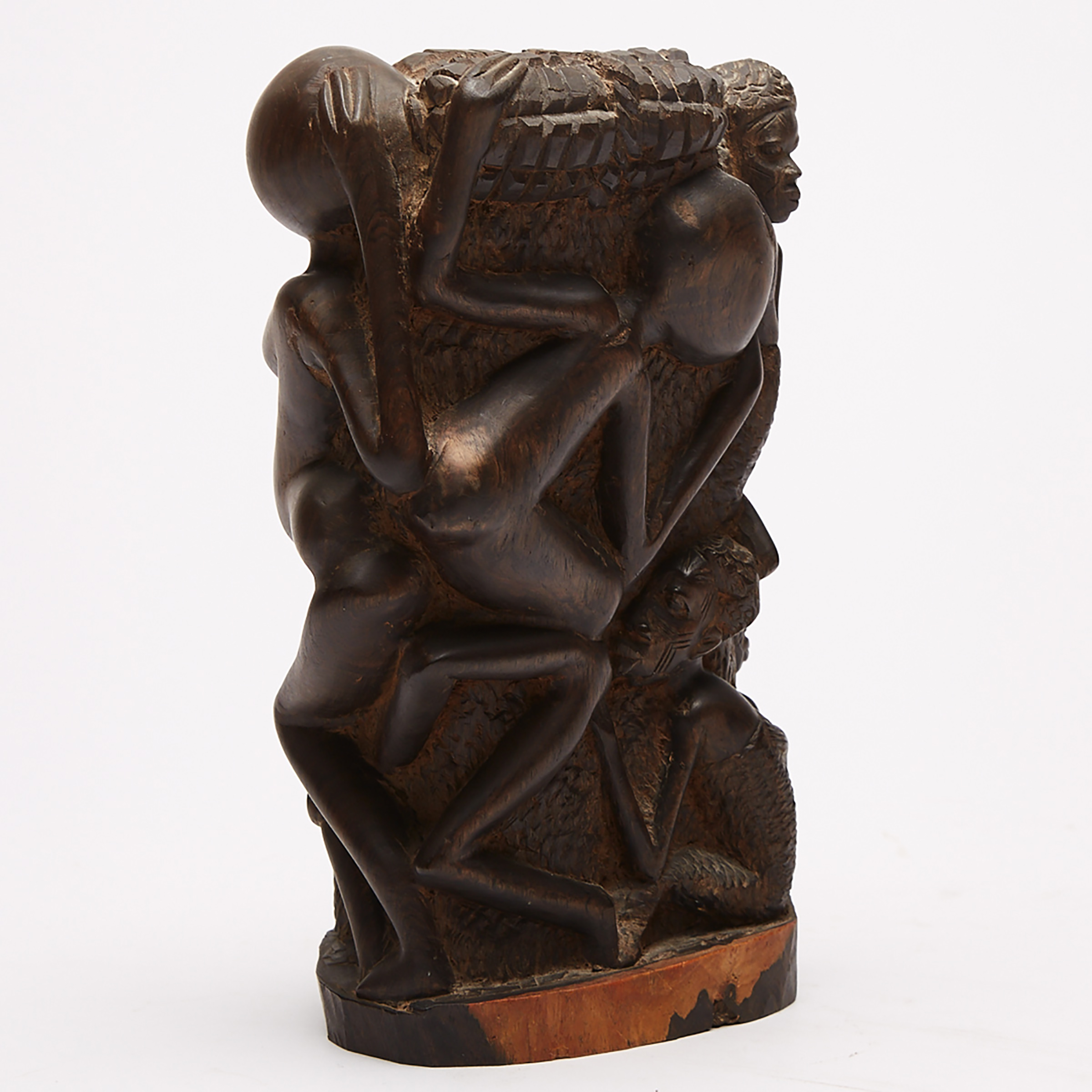 Makonde Carved Ebony Figural Group, East Africa
