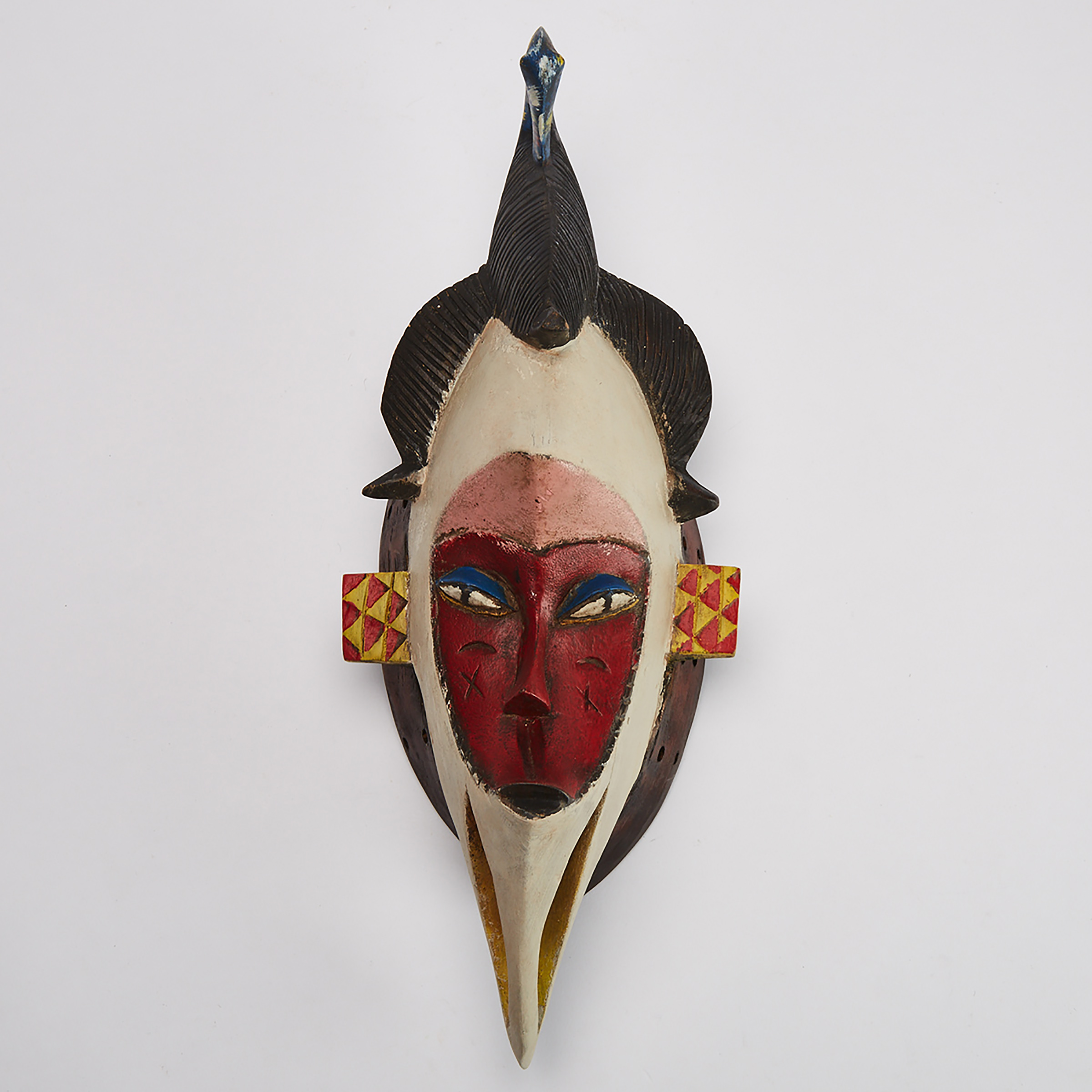 Modern Guro Anthropo-zoomorphic mask, Ivory Coast, West Africa