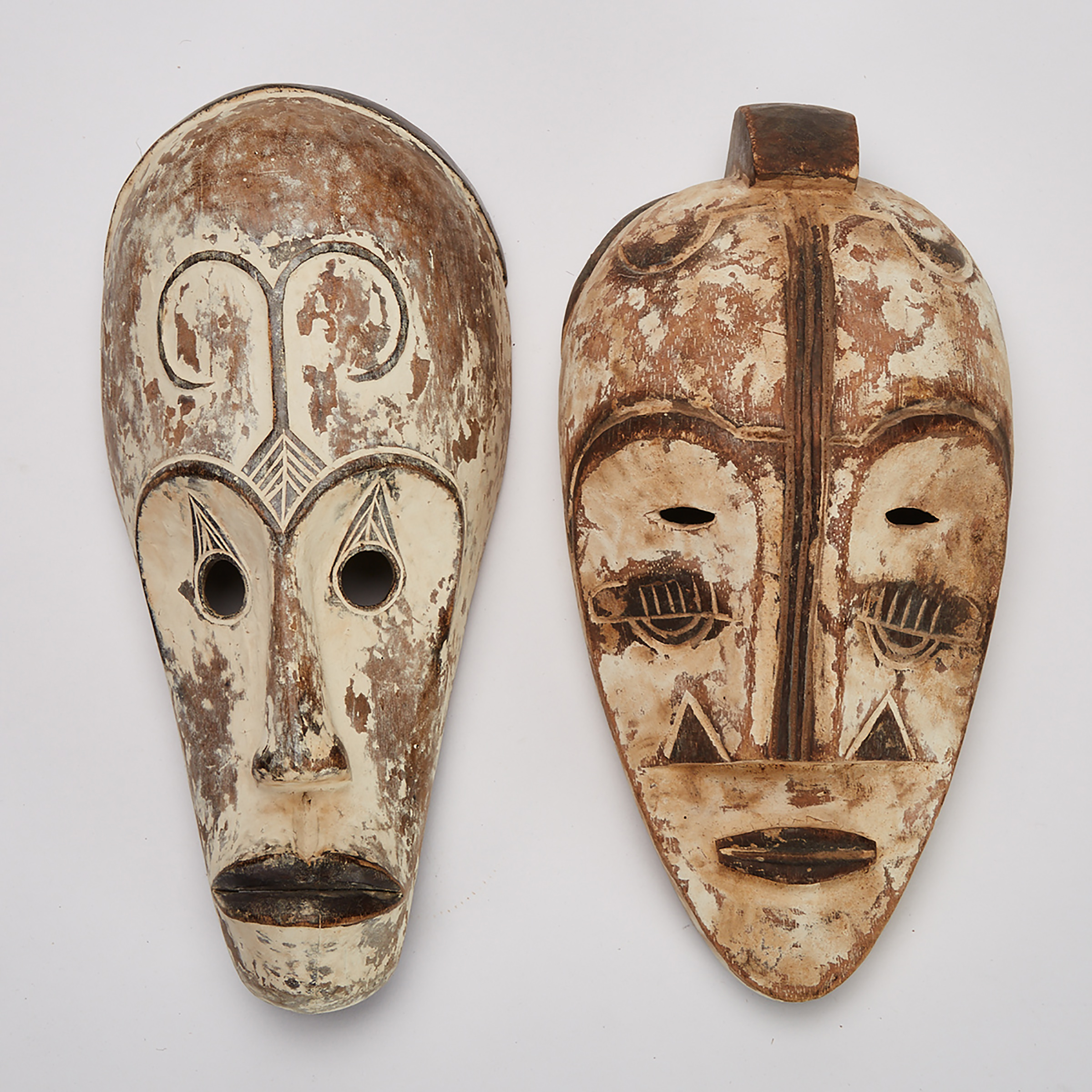 Two Fang Masks, Gabon, Central Africa