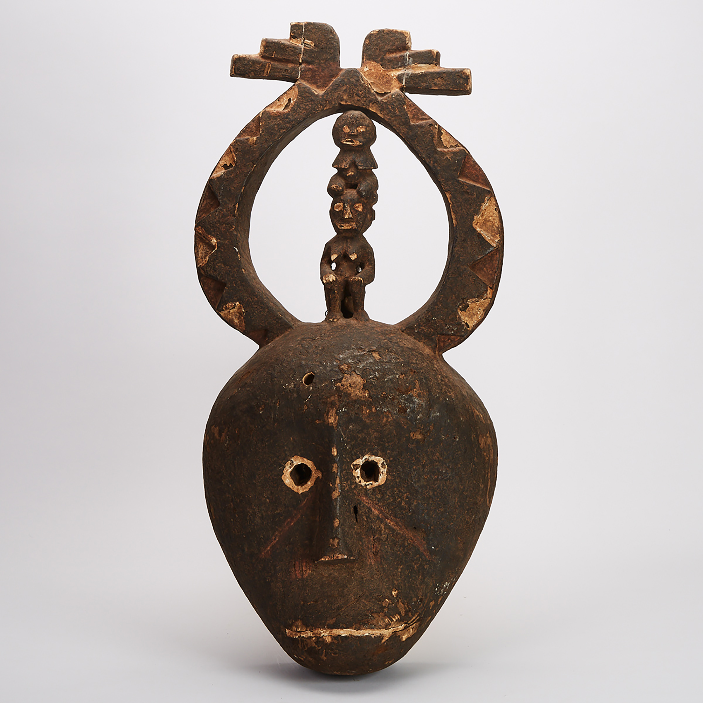 Monkey Mask with figural surmount, possibly Gabon, Central Africa