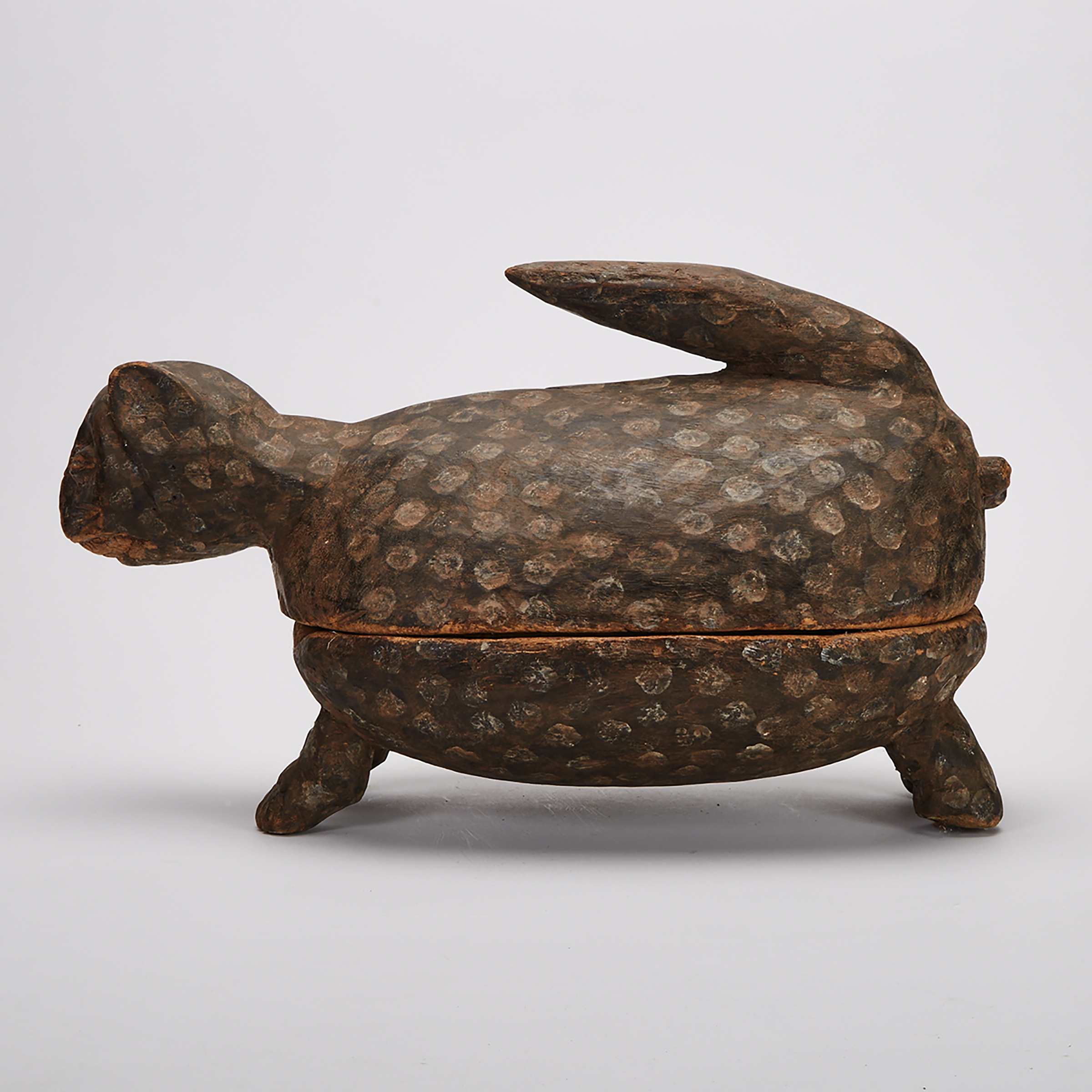 Cat Form Lidded Container, Africa