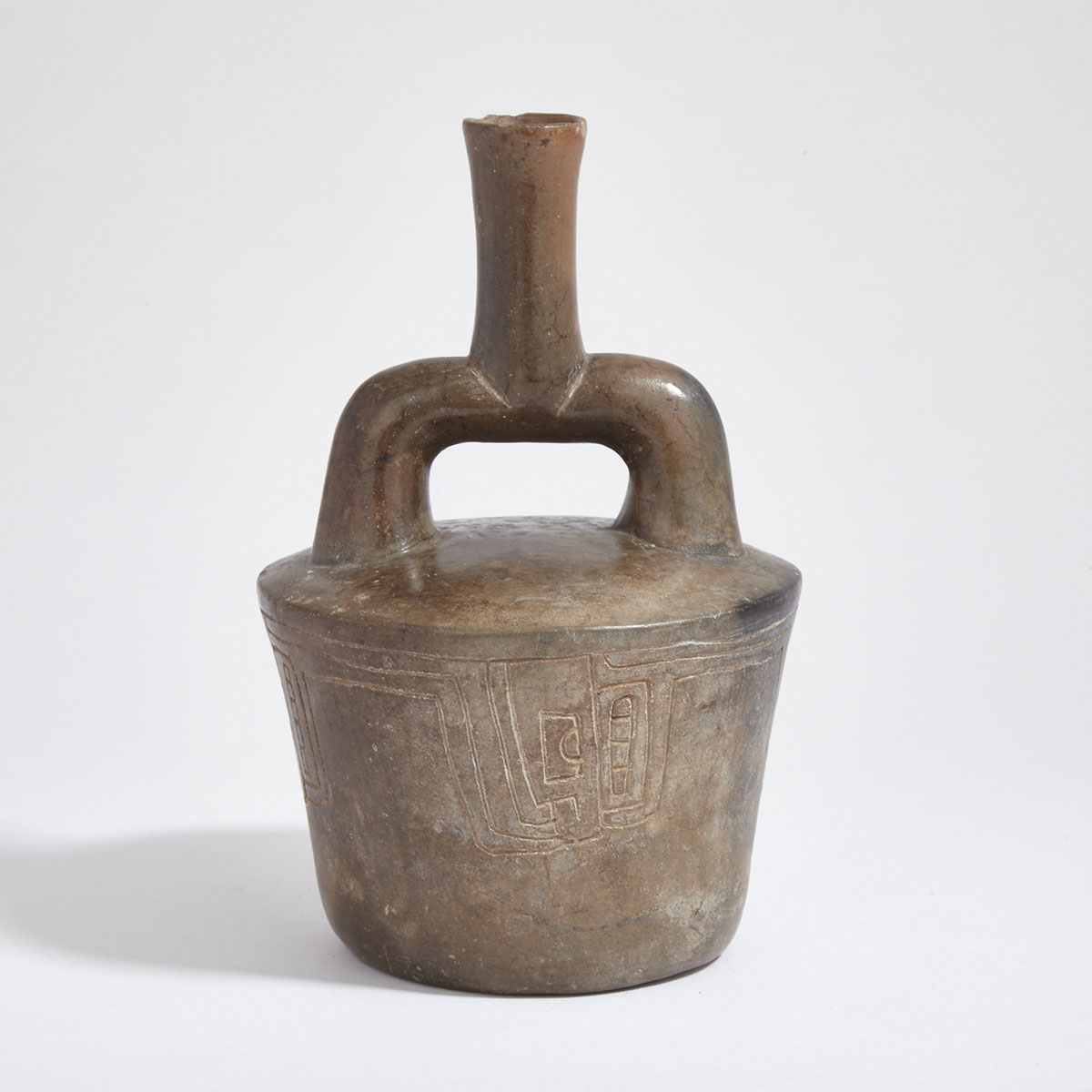 Stirrup Spout Pottery Vessel, possibly Chavin/Cupisnique, Peru
