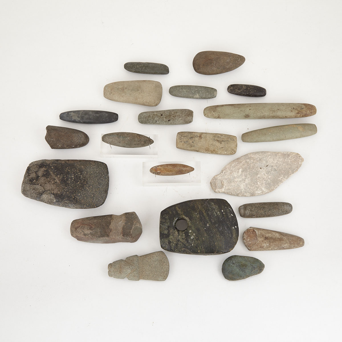 Group of Stone Celts and Celt Fragments