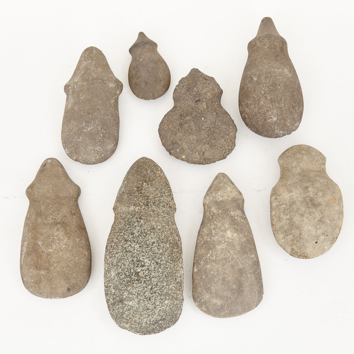 Group of Eight Stone Axe Heads