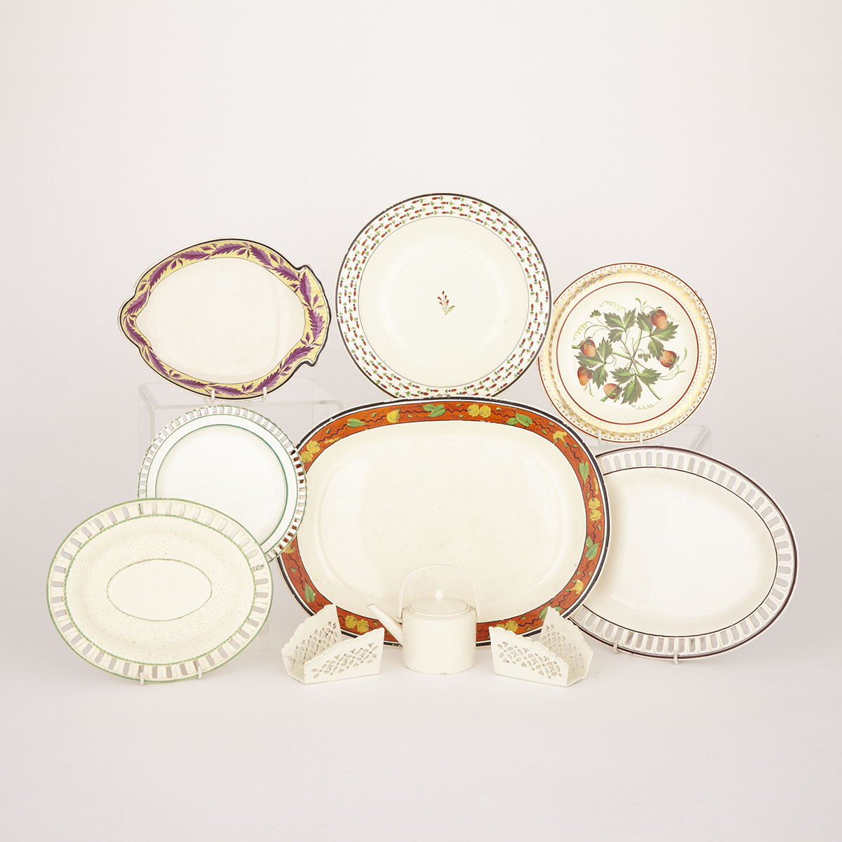 Group of English Creamware, 19th century