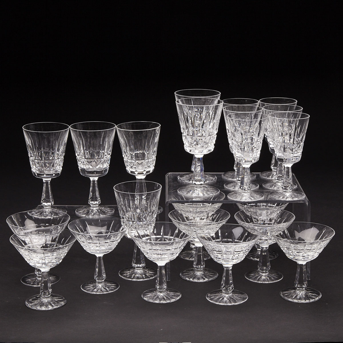 Waterford ‘Kylemore’ Pattern Cut Glass Stemware, 20th century