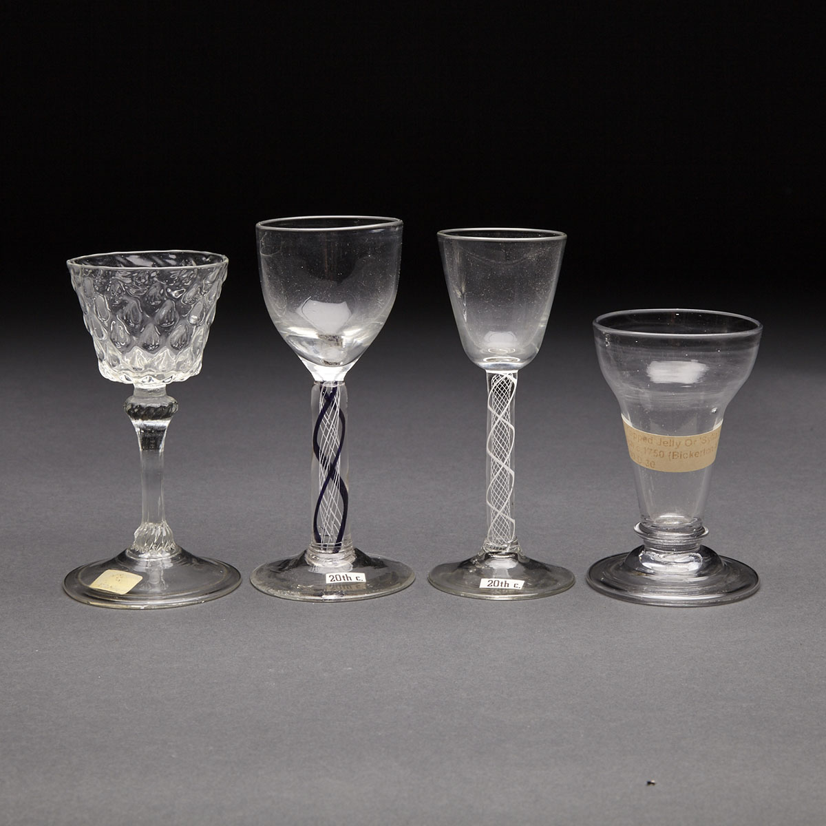 Four Various Drinking Glasses, 18th century and later