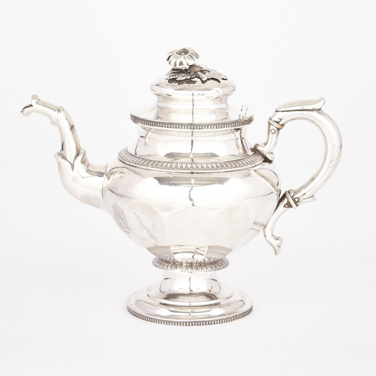 Continental Silver Coffee Pot, probably Austro-Hungarian, 19th century