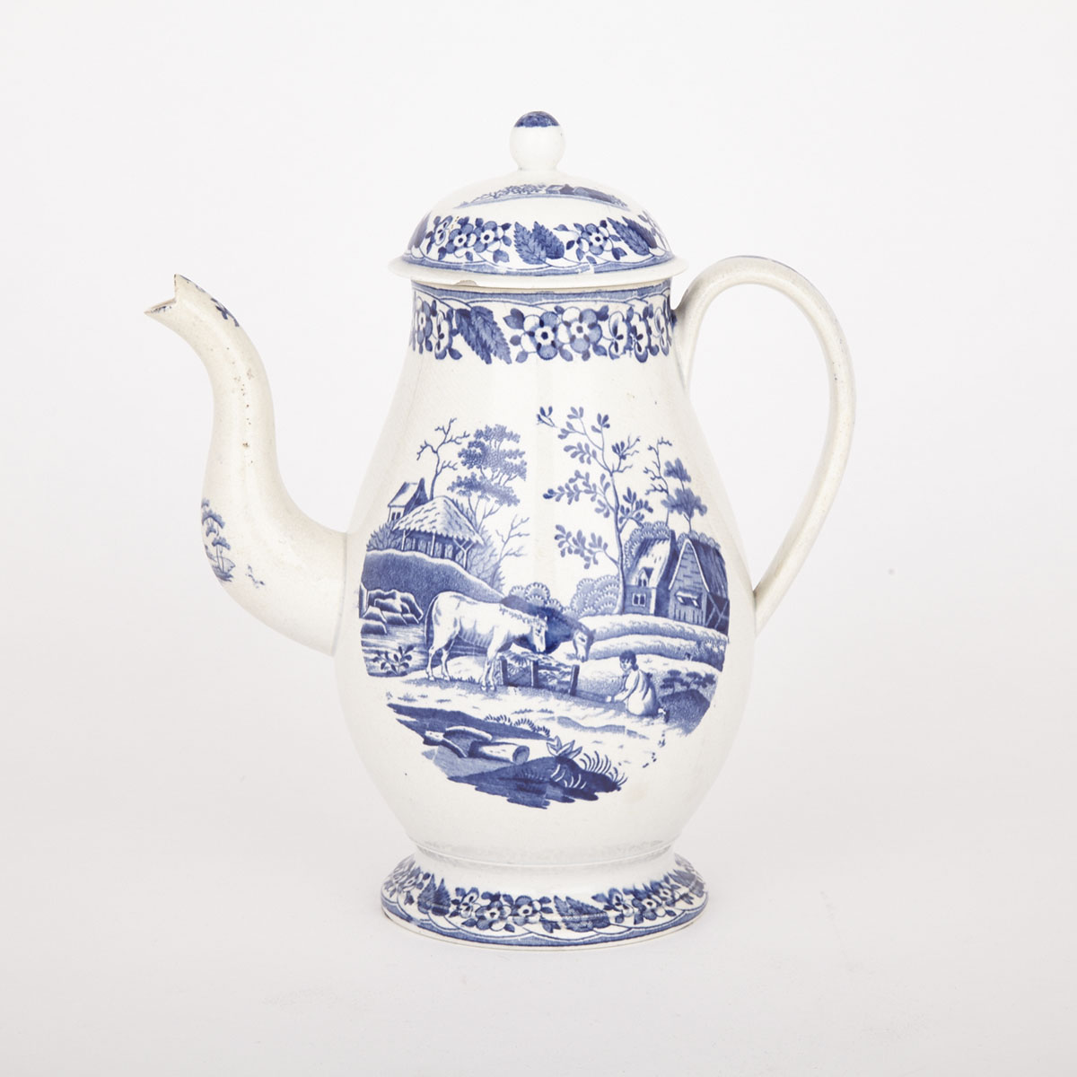 English Pearlware Coffee Pot, early 19th century