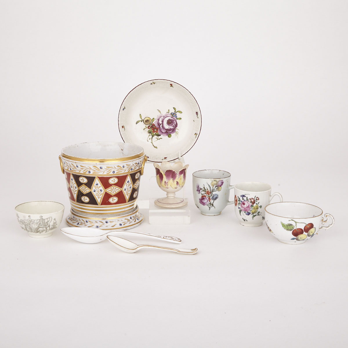Group of English Porcelain and Pottery Articles, 18th/19th century
