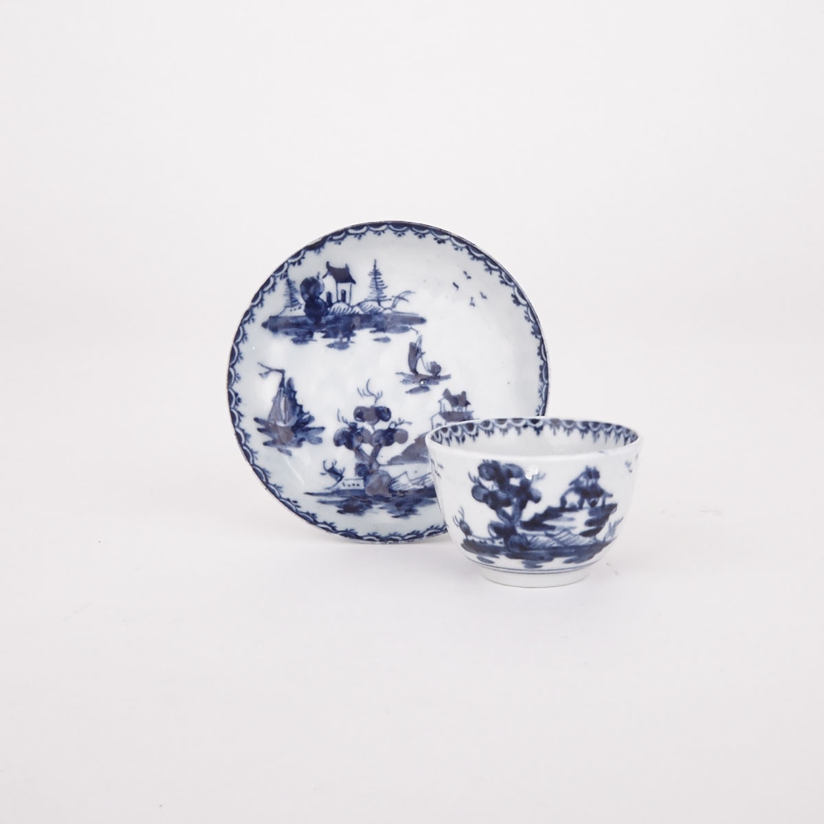Lowestoft Toy Tea Bowl and Saucer, c.1770