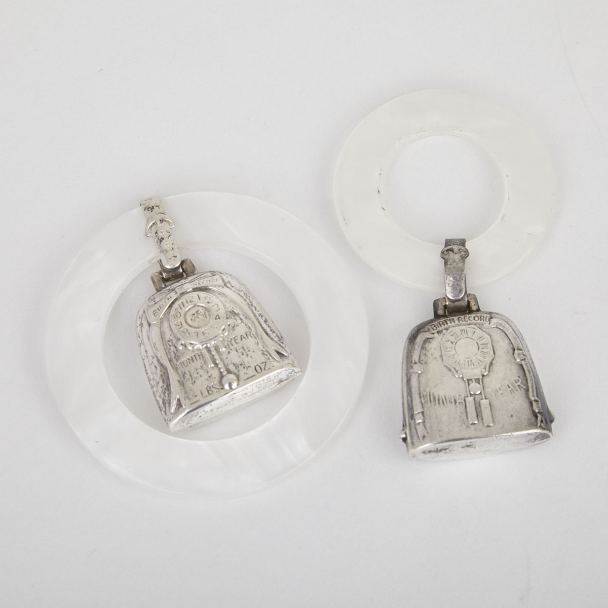 Two American Silver Child’s Rattles, Webster Co., North Attleboro, Mass., 20th century