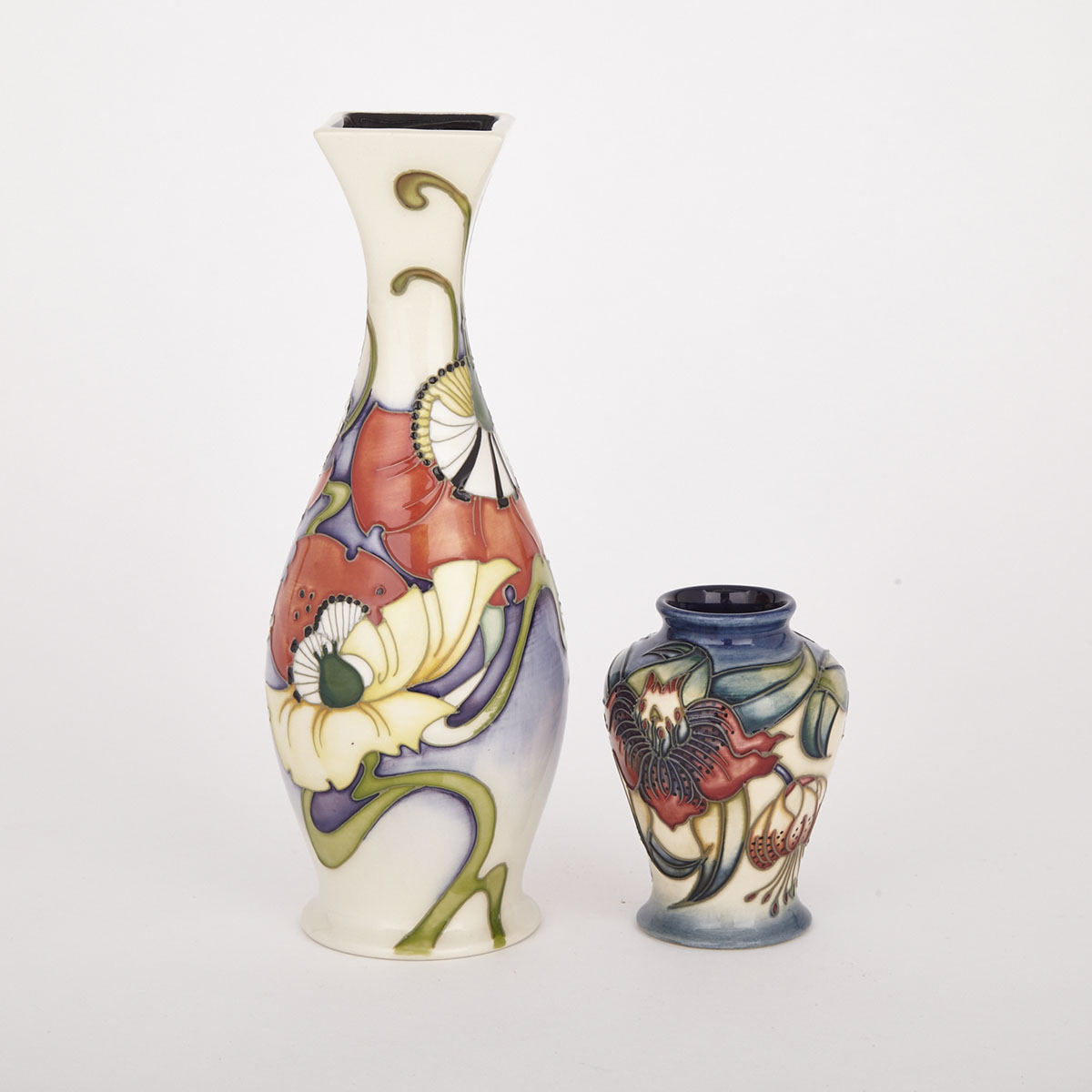 Moorcroft ‘Demeter’ and ‘Anna Lily’ Vases, 2008 and 2001