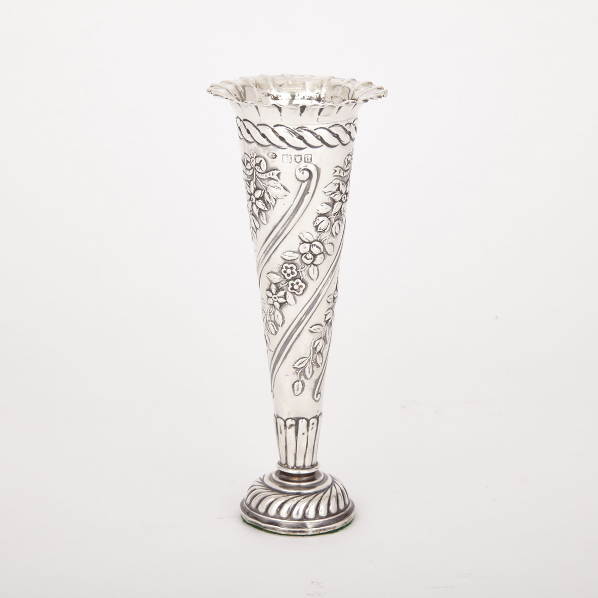 Late Victorian Silver Bud Vase, William Comyns, London, 1899