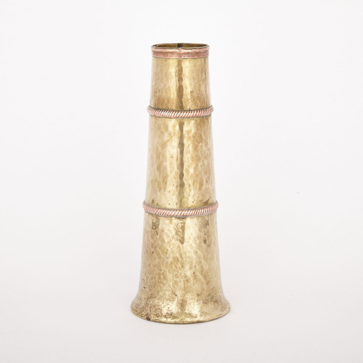 PAUL BEAU (1871-1941) BRASS  and copper Vase, MONTREAL, EARLY 20TH CENTURY
