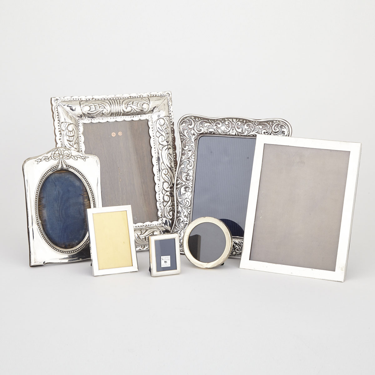 Group of Seven Various Silver Photograph Frames, 20th century