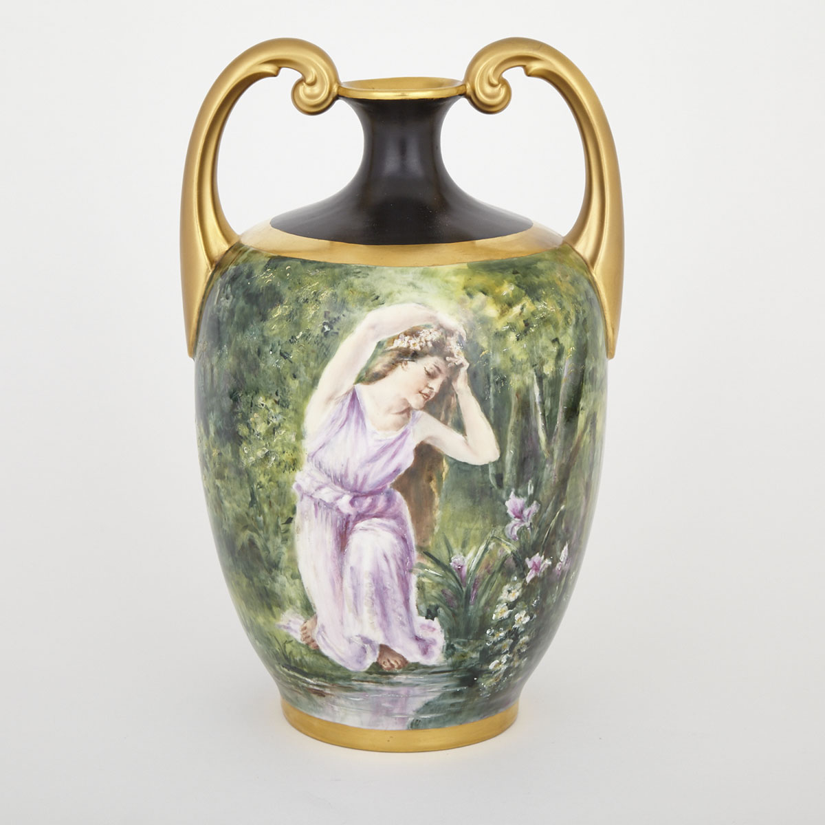 Limoges Two-Handled Vase, 1910