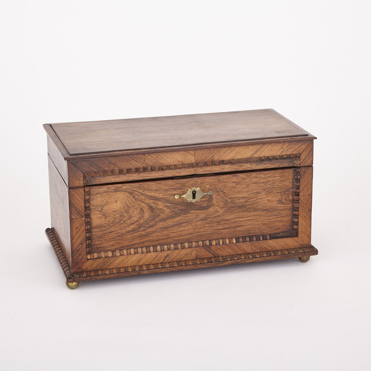 Early Victorian Rosewood Tea Caddy, c.1840