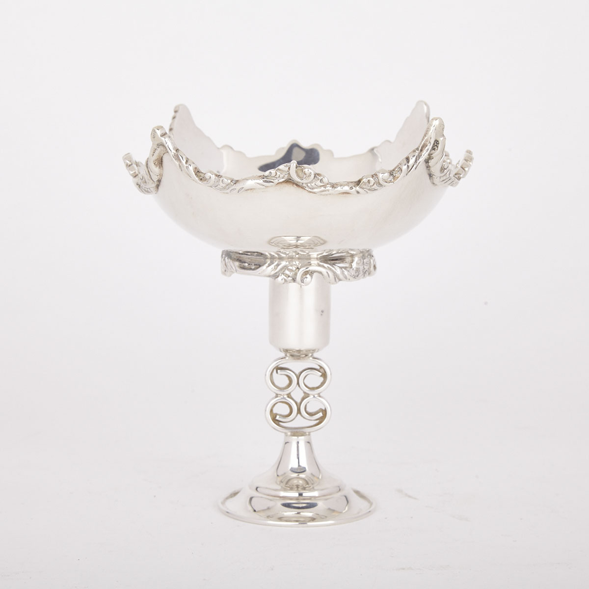 Mexican Silver Pedestal Footed Comport, mid-20th century