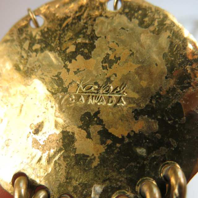 Rafael Alfandary Brass Necklace, Bracelet And Ring 