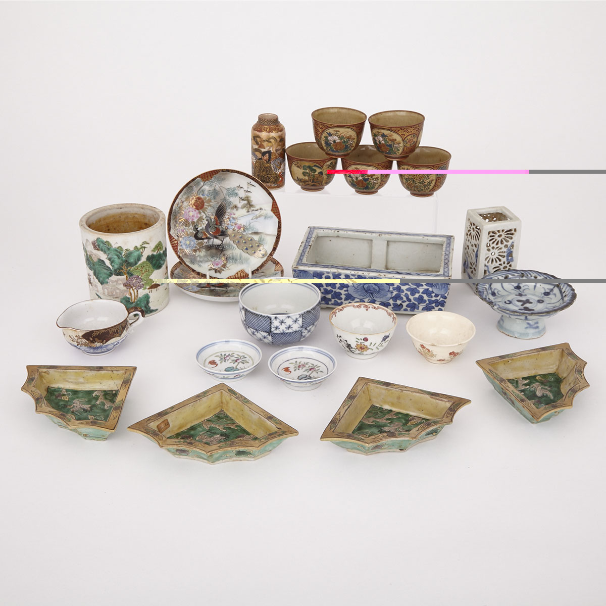 Twenty-Two Pieces of Asian Porcelain, 19th Century and Later