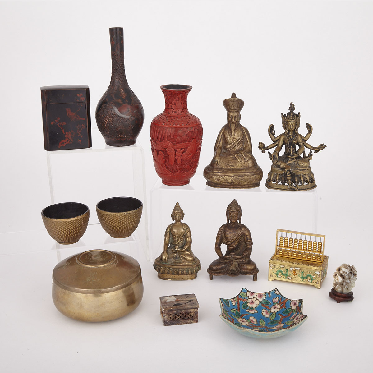 Group of Fourteen Asian Items, 19th Century and Later