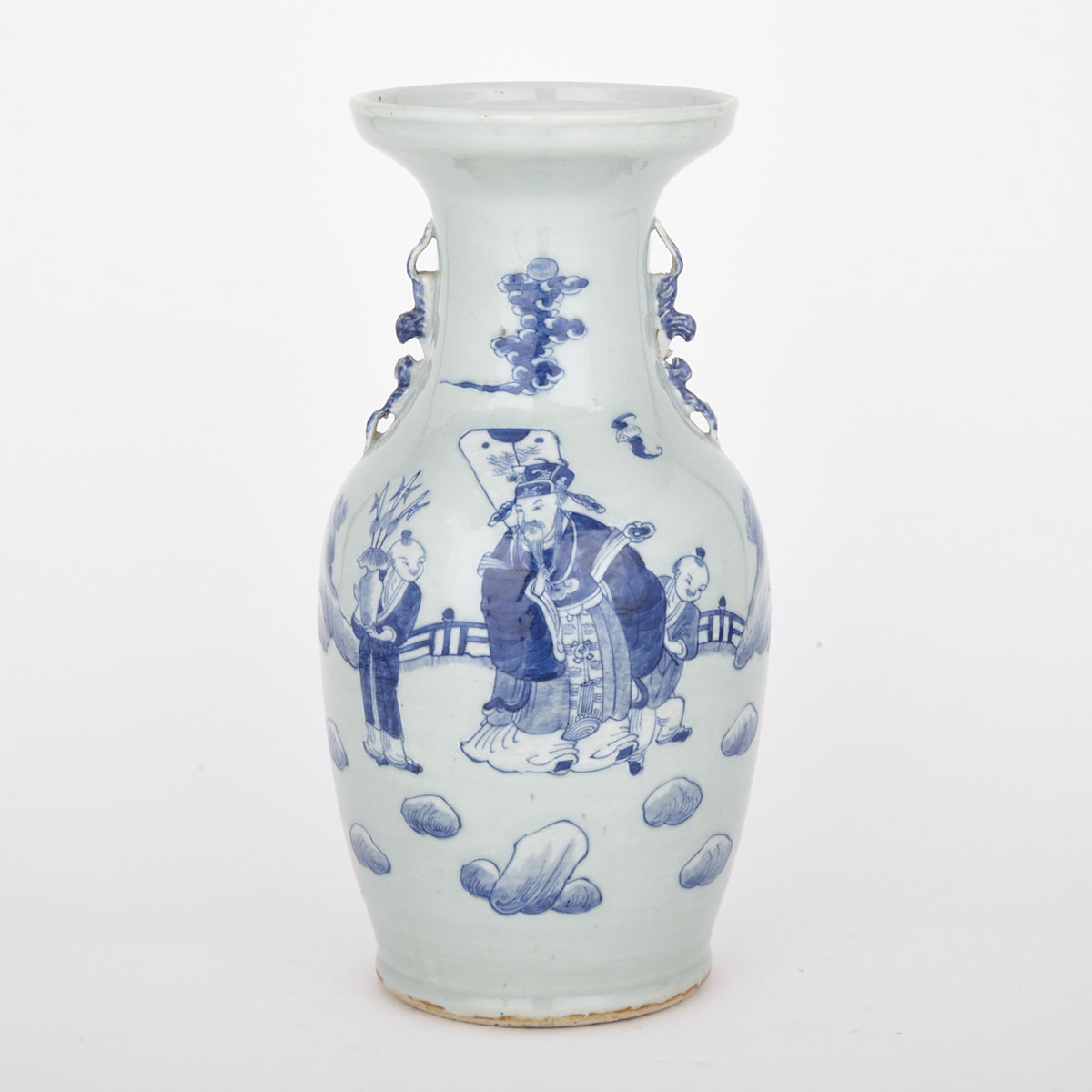 A Figural Celadon Ground Vase, Republic Period