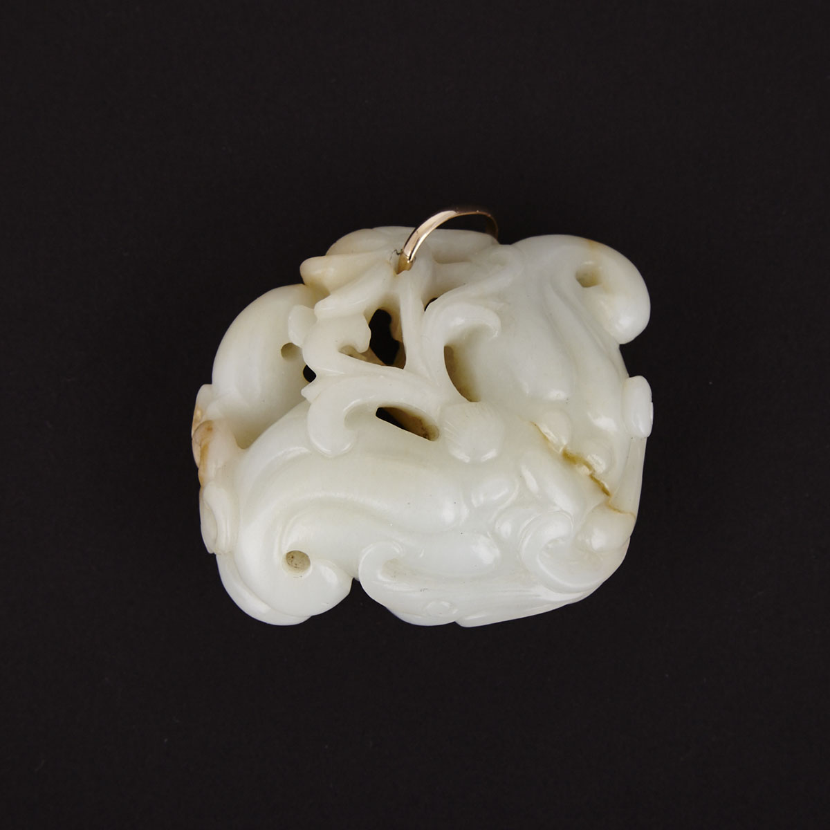 Carved Jadeite Pendant of a Buddha’s Hand Citron