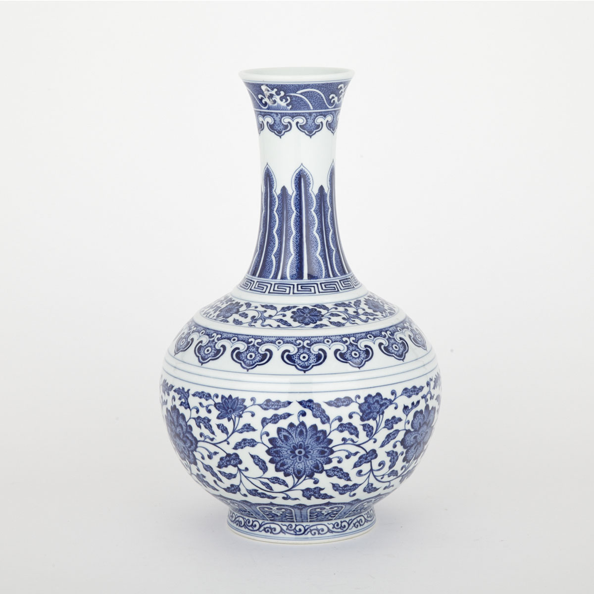 A Ming-Style Blue and White Bottle Vase, Xianfeng Mark