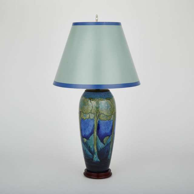 Moorcroft Moonlit Blue Table Lamp, c.1925