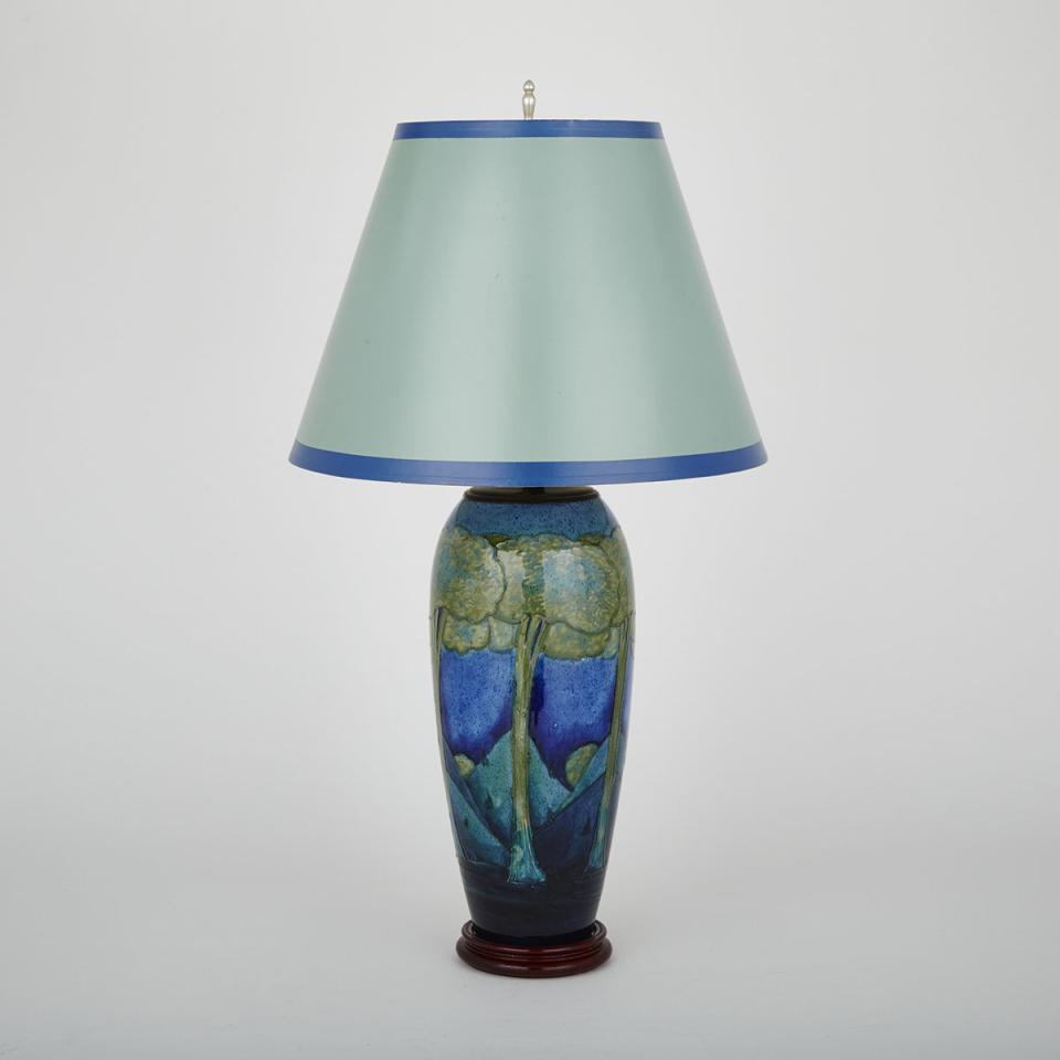 Moorcroft Moonlit Blue Table Lamp, c.1925