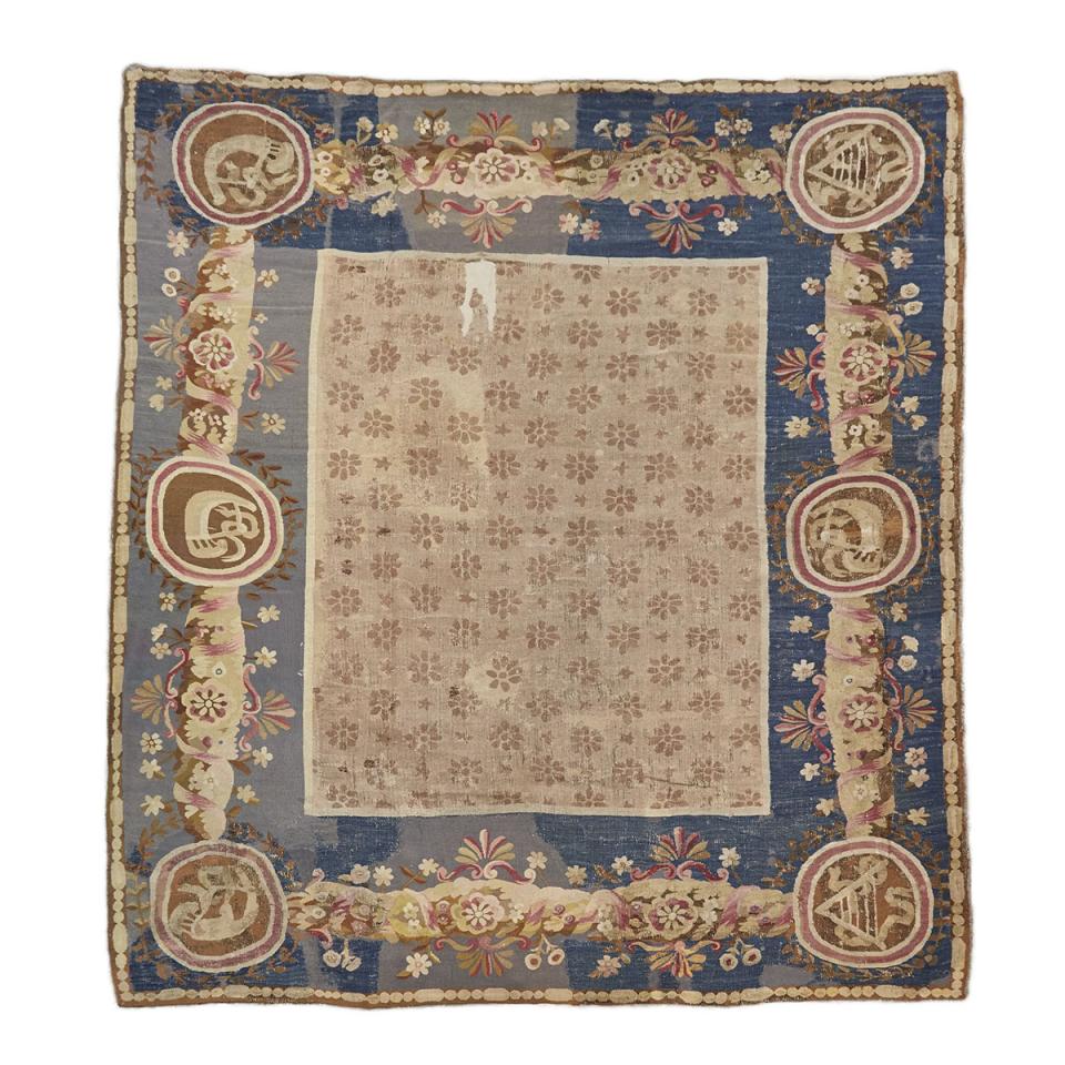 Empire Aubusson Fragmentary Carpet, France,  c.1810