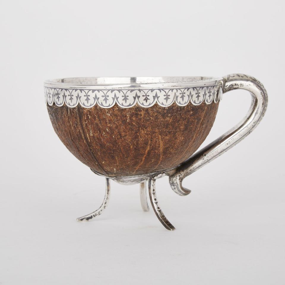 Russian Silver Mounted Coconut Cup, 19th century