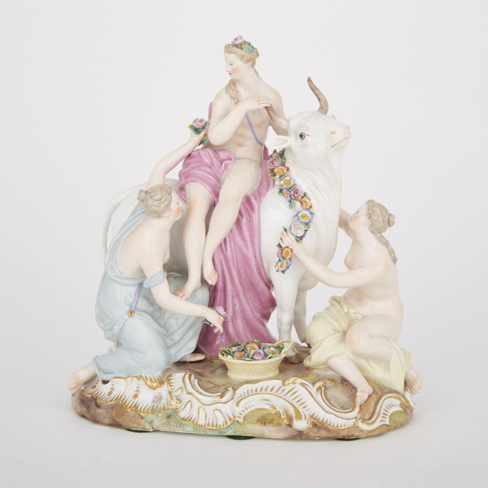 Meissen Figure Group of Europa and the Bull, late 19th century