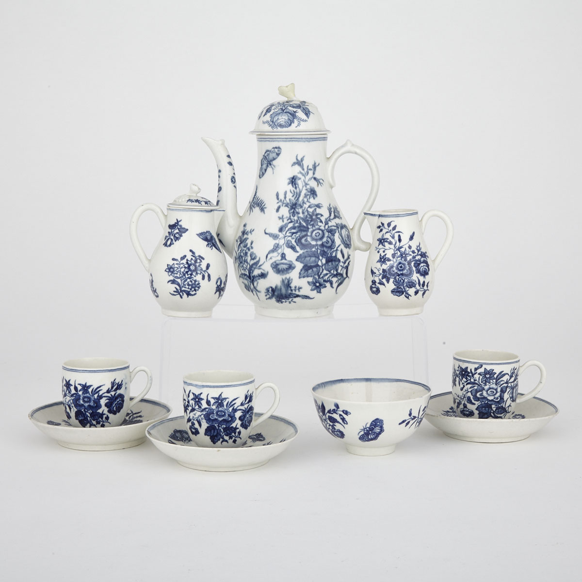 Worcester ‘Three Flowers’ Teawares, c.1775
