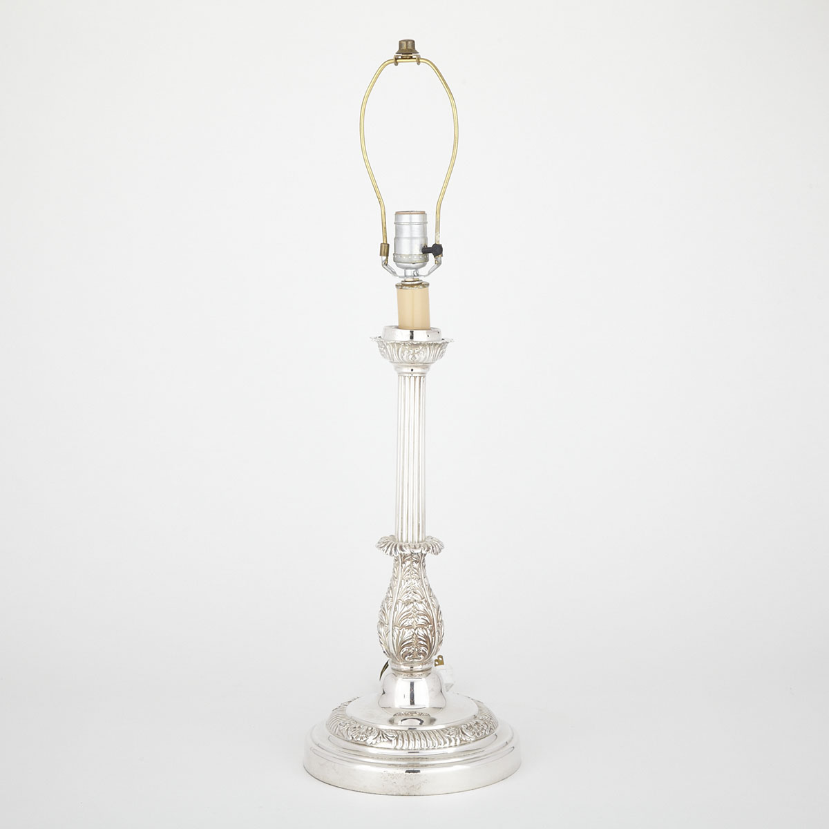 Victorian Silver Plated Table Lamp, Hinks & Son, late 19th century