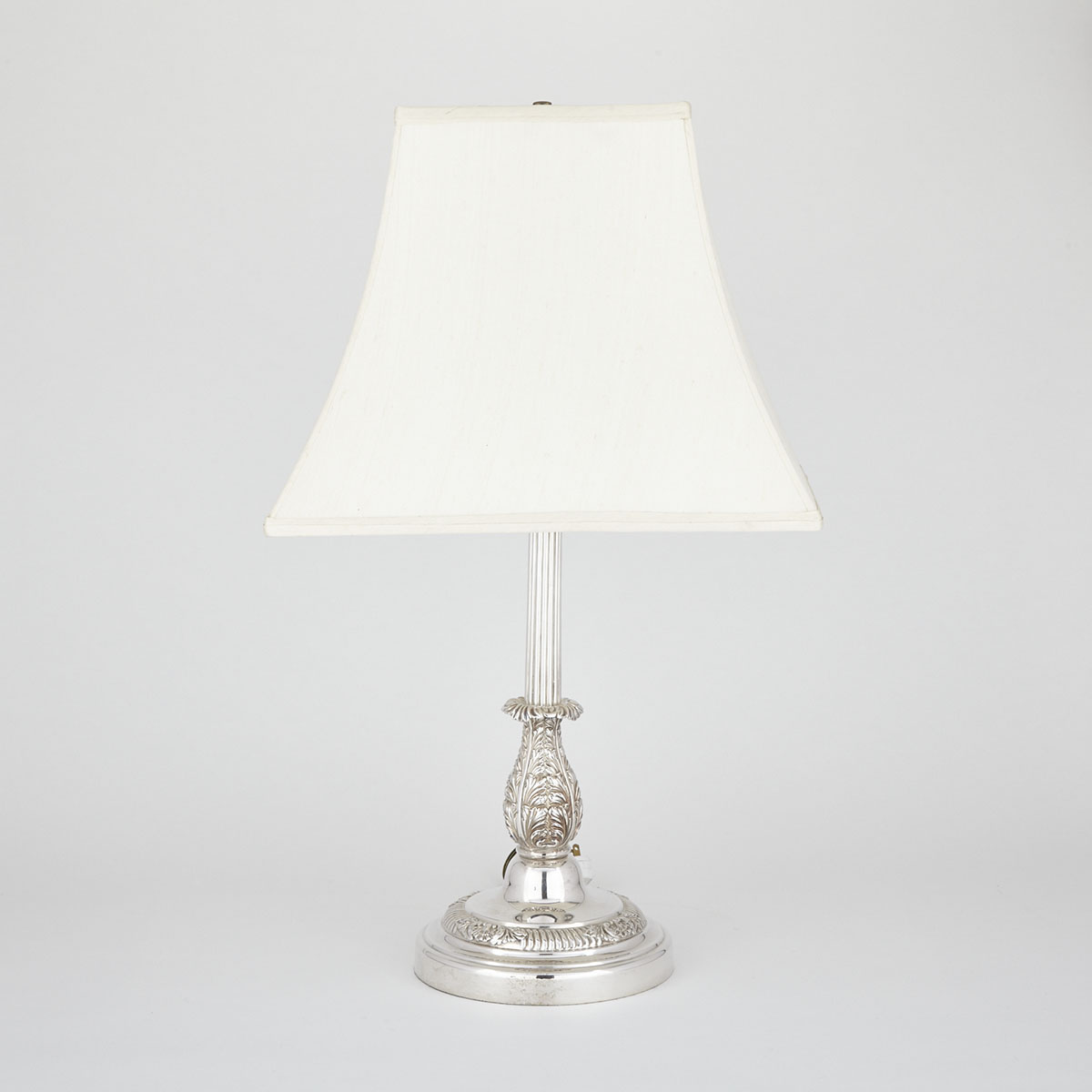 Victorian Silver Plated Table Lamp, Hinks & Son, late 19th century