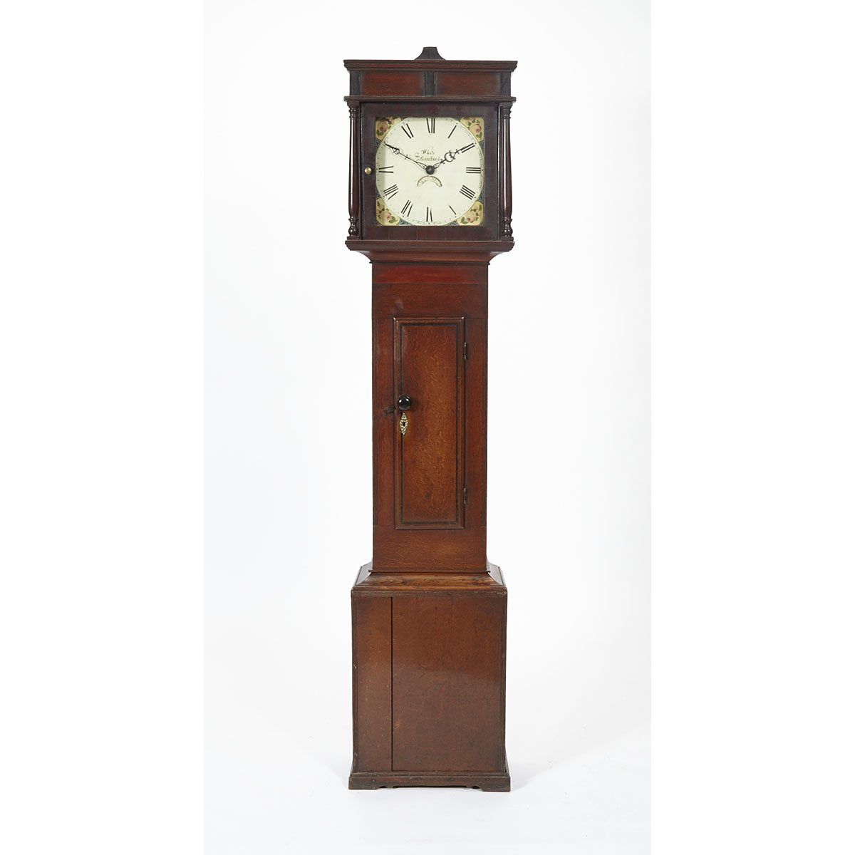 English Oak Tall Case Clock,White, Morchard, late 18th century