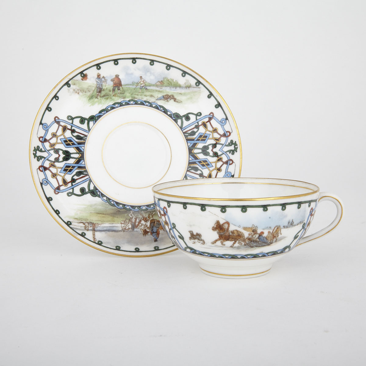 Kornilow Tea Cup and Saucer, c.1900