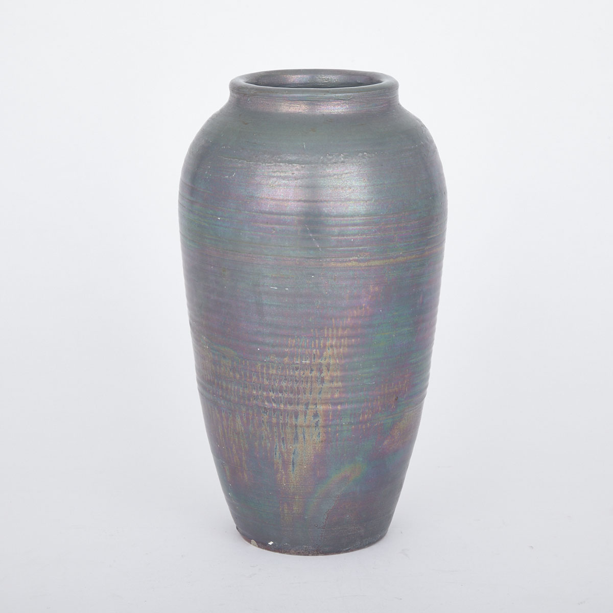 Moorcroft Purple Lustre Natural Pottery Vase, 1920s