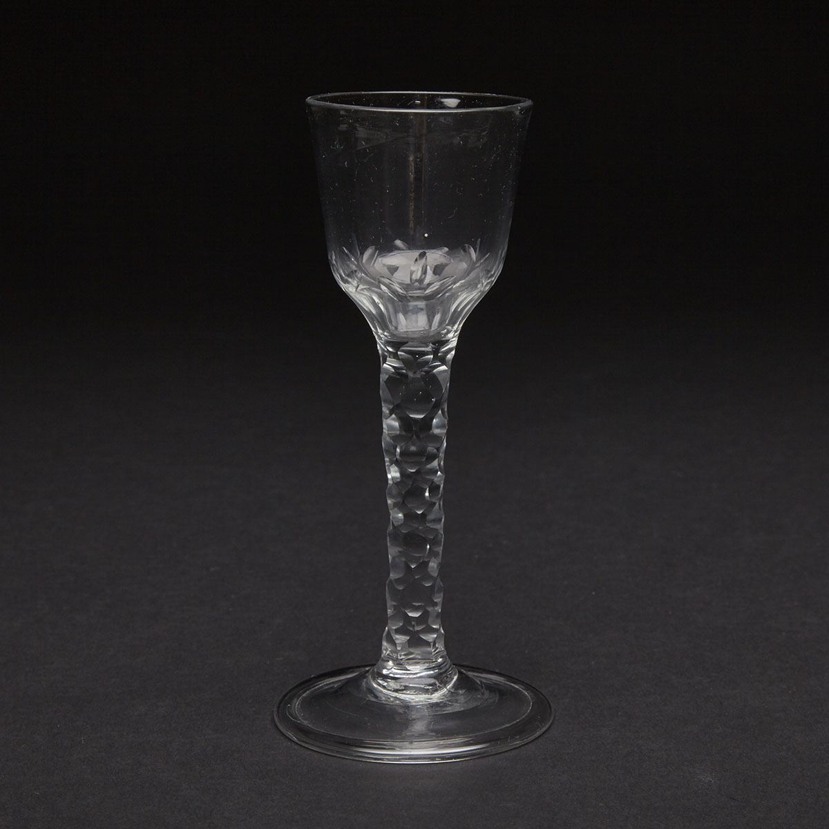 English Cut Glass Wine, 18th century